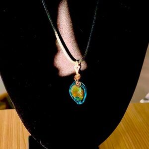Colorful Rough Opal Necklace